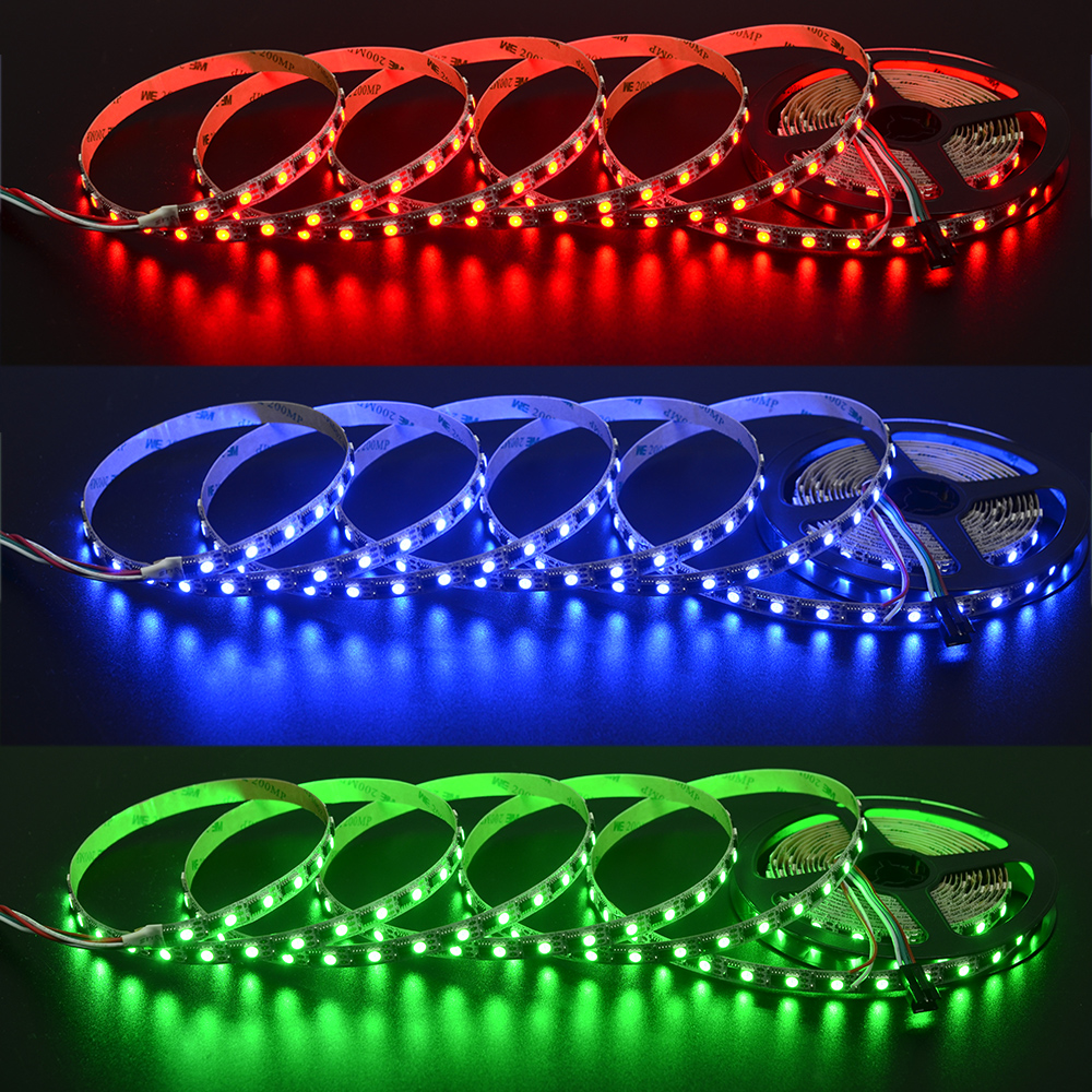 WS2811 5V Individually Addressable RGB Color Chase LED Strip 42LEDs/m WS2811 5V Individually Addressable RGB Color Chase LED Strip 42LEDs/m
